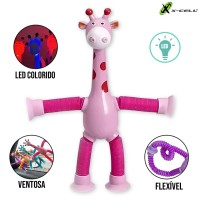 Girafa Estica com Ventosa Led BRQ-GRF X-Cell - Pink